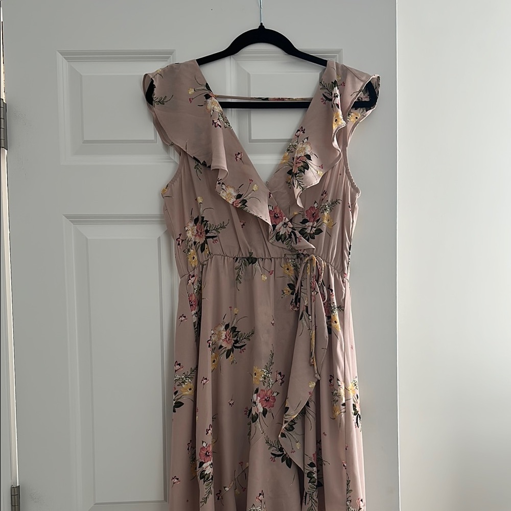 Floral “Wrap” Midi Dress